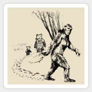 Hundred Acre Wood Bigfoot Sticker